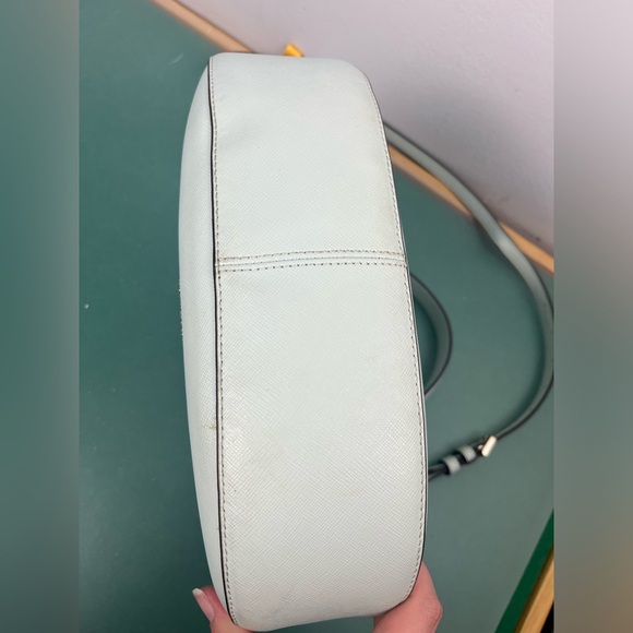 Kate Spade Staci Saffiano Leather Shoulder Bag Parchment Crystal Blue - Picture 7 of 16